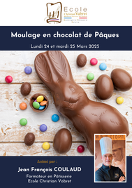 Moulage en chocolat de Pâques<br><strong><or>Lundi 24 & mardi 25 mars 2025</strong></or>