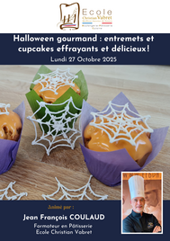 Halloween gourmand :<br>entremets et cupcakes effrayants et délicieux !<br><strong><or>Lundi 27 octobre 2025</strong></or><br>